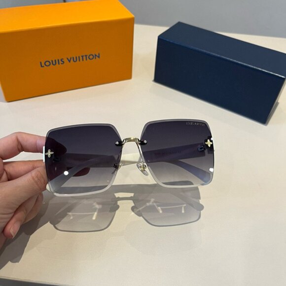 Louis Vuitton White and Purple Sunglasses - Picture 1 of 7